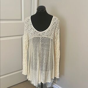 FREE PEOPLE Top Lace Knit Swim Coverup Tunic